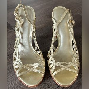 Strappy gold heels size 6.5